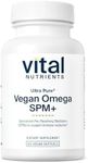 Vital Nutrients Ultra Pure® Vegan Omega SPM+ | Vegan Specialized Pro-Resolving Mediators (SPM) Omega-3 Supplement | Minor Joint Discomfort Relief* | Gluten, Dairy, Soy Free, Non-GMO | 90 Mini Softgels