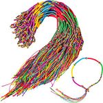 60 Pcs Handmade Braided Bracelets String Friendship Bracelets Thread Bracelets Colorful Strand Bracelet Assorted Colors for Dragon Boat Festival Mexican Hippie Party Favors Supplies, Random Color