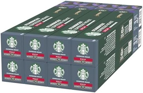 STARBUCKS Espresso Roast Décaféiné by Nespresso, Torréfaction Brune, Capsules de Café 8 x 10 (80 Capsules)