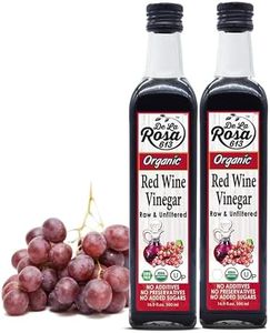 De La Rosa Red Wine Vinegar Organic, Raw & Unfiltered, Kosher for Passover, Vegan, Non-GMO & Gluten Free, Great for Salad Dressings, Marinades & More, Organic Red Wine Vinegar, 16.9 Oz (Pack of 2)