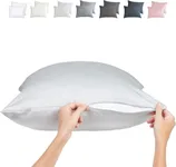 Cooling Pillow Cases Standard - 100% Viscose Bamboo Pillowcase 2-Pack Zippered, Soft Pillow Cases Cool Viscose Bamboo Pillow Cases for Hot Sleepers