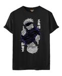 Crazy Guy Mens Anime Cotton Tshirt | Satoru Gojo Tshirt | Jujutsu Kaisen Tshirt (S, BlackXX2)