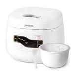 Joydeem - FD20S-W Ceramic Rice Cooker 3 Cups Uncooked Rice Cooker with Pure Ceramic Inner Pot, 24 Hours, 2 L, White