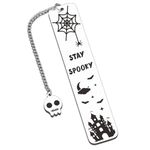 Halloween Gifts for Women Kids Stay Spooky Book Accessories Spooky Season Book Marker for Reading Women Spooky Basket Stuffers Horror Gifts Funny Halloween Bookmark Gifts for Bookish Halloween Basket