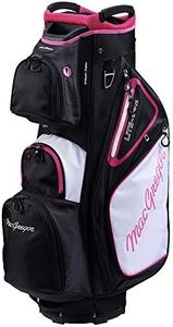 MacGregor Golf VIP Deluxe 14-Way Ladies Cart Bag, 9.5" Top, Black/White/Pink