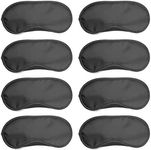 Eye Mask, 10Packs Elastic Strap Soft Blindfold Travel Sleeping Artifact(Black)