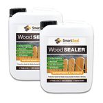 SmartSeal Wood Sealer - 2 x 5L - Clear Protective Wood Sealer for Exterior Use. Rain Repellent Invisible Waterproof Sealant for Wooden Fences, Decking, Sheds & Garden Furniture