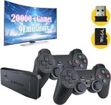 FUNVERSE® Wireless Retro Game Console,Retro Gaming Console,Retro Game Stick,Plug & Play Video TV Game Stick with 24000+Games Built-in,64G,9 Emulators . 4K Ultra HD Game Stick