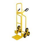 Stanley SXWT-HT523 Steel Handtruck, 200kg Capacity, 6"(150mm) Stair Climber Wheels, 3-Wheeled Design for Easy Movement, Ergonomic Handle with Knuckle Protection, Dimensions: 59x52x119 cm