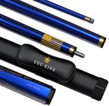 Cue-King Premier Pool Cue 58" 20oz 2 Piece with 10.5mm Premium Tip and Leather Case, Pool Stick, Cue Stick, Billiard Cue Stick, Taco De Billar, Pool Table Stick, Billiard Stick