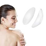 Shoulder Push-Up Pad Soft Silicone Shoulder Pads for Women Reusable Transparent Shoulder Pad Shoulder Pad Invisible Shoulder Pad Self Adhesive for Woman Man Suit, Blazer, Coat, Shirt, Dress (2 Pcs)