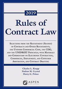 Rules of Contract Law 2019 Edition (Supplements)
