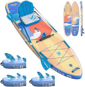 iTAOSTAR W01CP Planche à pagaie gonflable super large de 91,4 cm avec 5 ailerons pour un meilleur équilibre, planche à pagaie avec accessoires de qualité supérieure pour adultes de tous niveaux de