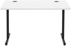 Amazon Basics Simple Office Computer Desk, White Desktop and Black Frame, Rectangular, Simple Assembly, 120 x 60 x 73.6 cm (Previously Movian brand)