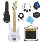 Master Play 30 Inch Electric Guitar, For Kids/beginner With Complete Starter Kit, 20 Watt Amp, 6 Extra String, Picks, Gig Bag, Shoulder Strap, Digital tuner, Cable, Wash Cloth