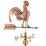 Good Directions Rooster Weathervane, Pure Copper, Polished Finish, 25-Inch