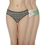 Amante Printed Low Rise Assorted Bikini Panties (Pack of 3 Colors & Prints May Vary)