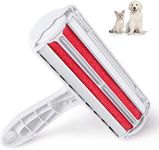 Reusable Pet Hair Remover Roller,Fur Remover,Easy to Clean,No Sticky Self Cleaning Pet Hair Removers,Remove Pet Hair from Furniture Carpets Sofa Bedding Clothing (RED)