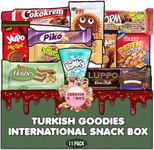 Turkish Goodies International Snacks Variety Box - Bite Size Snacks For College, Office, Dorm - Cool Mini Snacks Including Chocolate Bars, Marshmallow, Cookies - 11ct