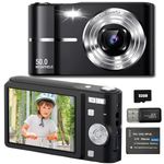 Digital Camera 1080P, 44MP Compact Digital Cameras for Beginner Kids 6-16, Anti-shake Rechargeable 2.4" Digital Cameras with 32GB SD Card Portable Camera Vlogging Camera for Photography