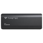 Timetec Portable External SSD USB3.2 Gen2 Type C Up to 560MB/s Ultra-Light Aluminum Mini External Solid State Drive with USB C to A Cable/USB A to C adapter Desktops/Laptop/Mac/Mobile- Black (1TB)