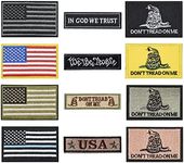 TXSN 12PCS American Flag Patches Bu