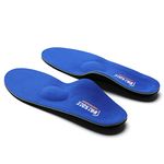 VALSOLE Orthotic Insole High Arch Foot Support Soft Medical Functional Insoles, Insert for Severe Flat Feet,Plantar Fasciitis,Feet Pain, Foot Valgus for Man and Woman (9.5-10 UK-290mm, Blue)