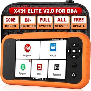 LAUNCH X431 Creader Elite 2.0 Lifetime Update OBD2 Scanner for BBA, 2026 New Bidirectional Scan Tool for BMW, for Mercedes-Benz,for Audi, ECU Code,Full System,Full Services, Battery Register