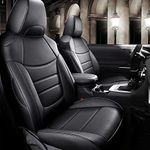 CocheFamilia Custom Fit RAV4 Hybrid Car Seat Covers for Select Toyota RAV4 Hybrid (Not for 2019-2025 Hybrid/Prime SE,XSE) 2019 2020 2021 2022 2023 2024 2025 - Full Set,Leather (Black)
