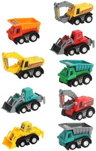 Fajiabao Construction Toy Cars for 3 4 5 Year Old Boy Toddler Toys Mini Pull Back Cars Small Truck Excavator Sandbox Toys Toddler Stocking Stuffers Party Favors Kids Prize (Color Random)