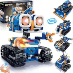 Demkia STEM Robot Building Toys for Kids, 5 in 1 Rechargeable Remote & APP Controlled Robotics Kit Build A Robot Toys, Birthday for Boys Aged 6 7 8-14+ (560 PCS)