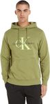 Calvin Klein Jeans Men's SEASONAL MONOLOGO REGULAR HOODIE J30J320805, Dark Juniper, L