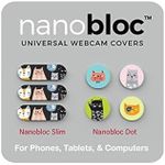 Eyebloc Nanobloc Universal Webcam Covers - Privacy Protection Accessory, No Residue Application - Dots and Bars, 7 Pieces - Cats