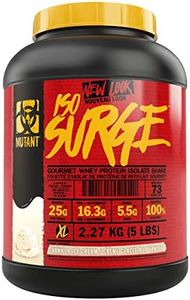 MUTANT ISO SURGE | Pure whey protein Isolate powder, low carb, low fat, digestive enzyme boosted - Vanilla Ice Cream - 2.27 kg