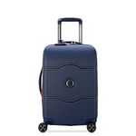 DELSEY PARIS Chatelet Hardside Luggage with Spinner Wheels, Navy, Checked-Medium 24 Inch, No Brake, Chatelet Hardside Luggage with Spinner Wheels