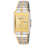 Rich Club Dual Tone Indian Gold Plating Day and Date Display Analogue Gold Dial Men's Watch -RC-1947