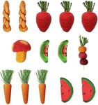 Finymk 14 Pcs Rabbit Toys Guinea Pig Toys for Teeth Health Large Packs & 100% Natural Hamster Food Toys for Rabbits Chinchillas Guinea Pig Hamster Gerbil Parrot Bunny and Small Animals