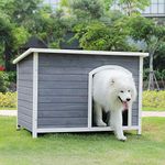 A4Pet Large Dog House Outdoor, Wood