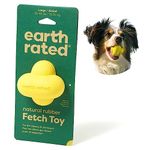 Earth Rated Dog Ball, Interactive Fetch Toy for Small, Medium, and Large Breeds, Comes in Multiple Sizes, Made with Natural Rubber, Perfect for Indoor and Outdoor Use, Large, Yellow