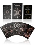 WJPC Rose Gold Foil Tarot Card Decks Set with Guidebook&Gift Box for Beginner& Expert. Fortune Telling Game Cards for Tarot Decks.