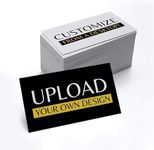 Custom Printed Business Cards [2-Sides] Thick Personalized Cards (300GSM 14PT) 3.5" x 2" [100% Printed in the USA] Premium Front & Back Sides (Customizable) (x50 Pack)