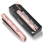 Terviiix Cordless Hair Straighteners, 2-in-1 Mini Flat Iron & Curler, 220°C Max, Rechargeable Mini Hair Straightener with 4500mAh Battery, Argan Oil-Infused, Portable for Short Hair, Travel-Friendly