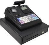 Electronic Cash Register with Cash and Coin Drawer, Quick Load Thermal Printer, 40 Dept 40Clerks, 4000 Lookups, Black