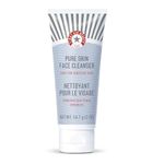 First Aid Beauty Pure Skin Face Cleanser – Daily Facial Wash Cream Cleanser with Antioxidant Booster – Safe for Sensitive Skin – Travel Size, 56.7g