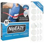 NipEaze Sports Nipple Covers for Men & Women – Anti-Chafing Pads for Running, Cycling & Workouts, 62 Pairs (124 Pcs)
