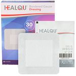 HEALQU Bordered Gauze Island Dressing - 30 Count, 6" x 6" Sterile Individually Wrapped Gauze Pads with Water-Resistant, Non-Woven Backing - Soft and Breathable Wound Dressing for First Aid and Medical