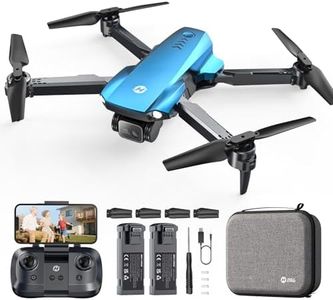 Holy Stone HS290 Foldable Drone with 1080P HD Camera for Beginners, RC Quadcopter with Optical Flow, APP Control, Tap Fly, 3 Speed Modes, 2 Modular Batteries, Toys Gifts for Boys and Girls, Blue
