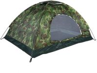 Harions Polyester Portable Foldable Military Picnic Camping Waterproof 2/4/6 Person Dome Tent (Army Green) (6 Person)