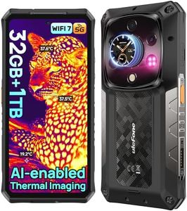 Ulefone Armor 28 Ultra 5G Outdoor Handy AI Smartphone mit Wärmebildkamera, 32GB+1TB, Dimensity 9300+ Baustellenhandy mit AMOLED Heckdisplay 6.67” FHD+, 10600mAh/120W, 50MP+64MP Nachtsicht, IP68/WiFi 7