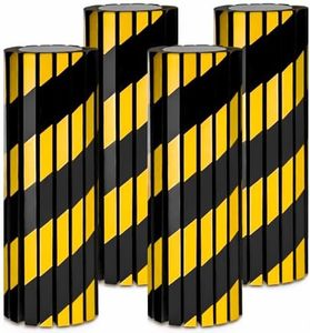 Elsjoy 4 Pack Garage Wall Protector, Foam Wall Column Corner Guard Garage Bumper for Parking Car, Reflective Wall Edge Protector Garage Pole Protector Padding for Parking Lot